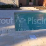 Installation piscine coque polyester 8x4m beige